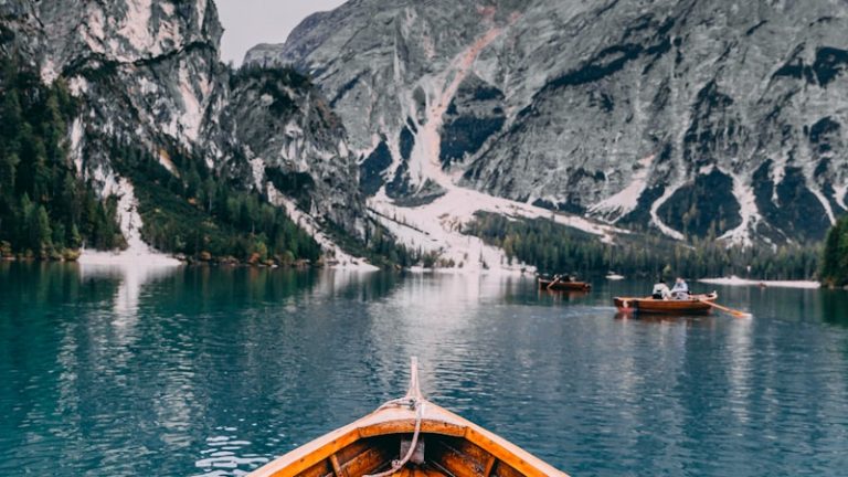 people in brown wooden boat