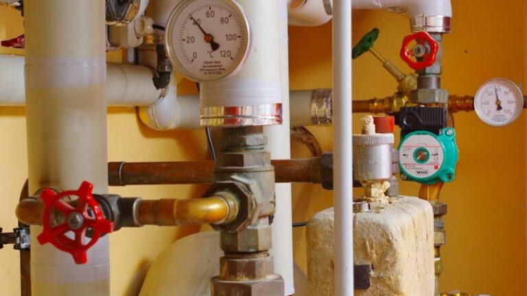 a room with a bunch of pipes and gauges